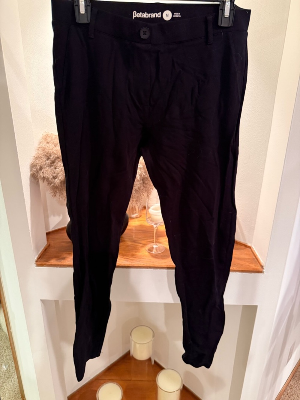Betabrand Black Skinny Women's Pants
